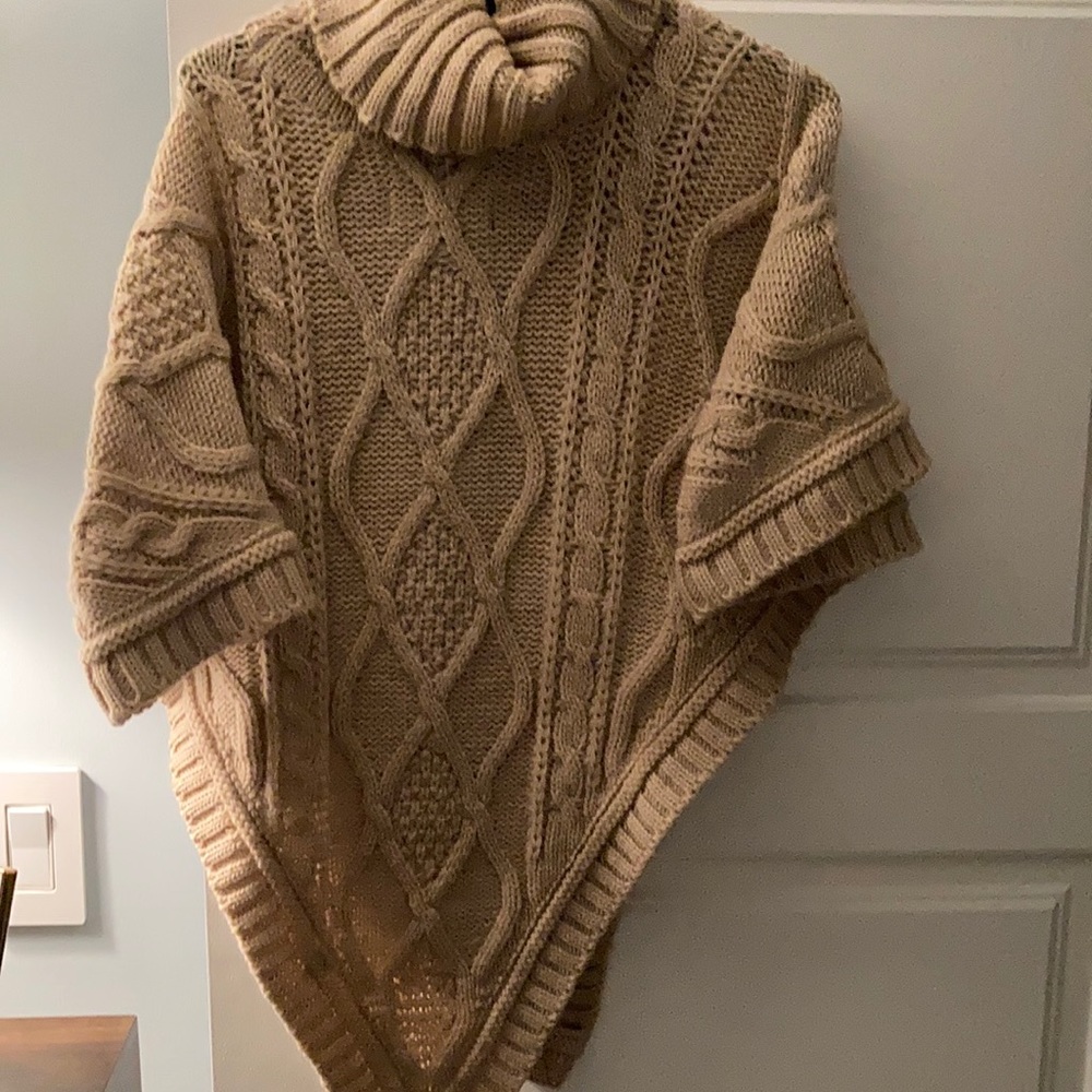 Super soft cable knit Poncho